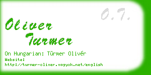 oliver turmer business card
